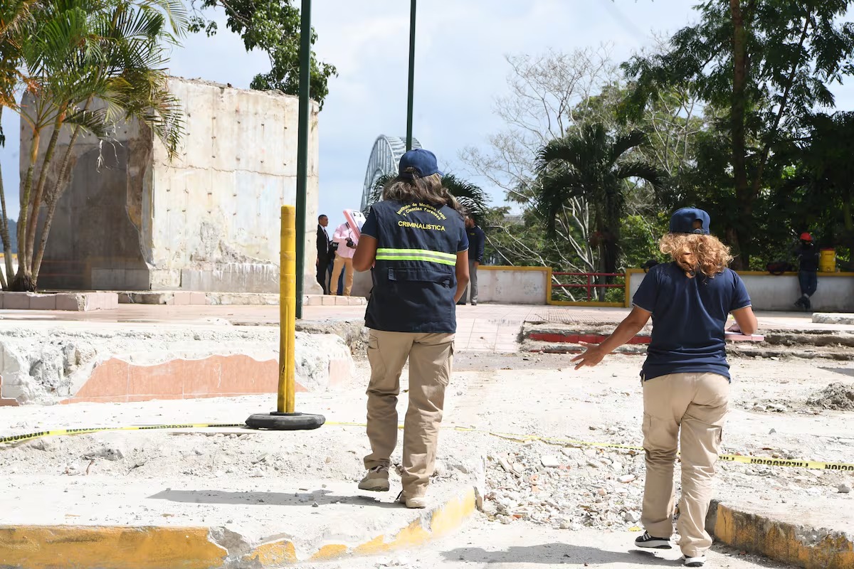 Fiscalía Anticorrupción inspecciona área donde fue demolido monumento chino en Arraiján