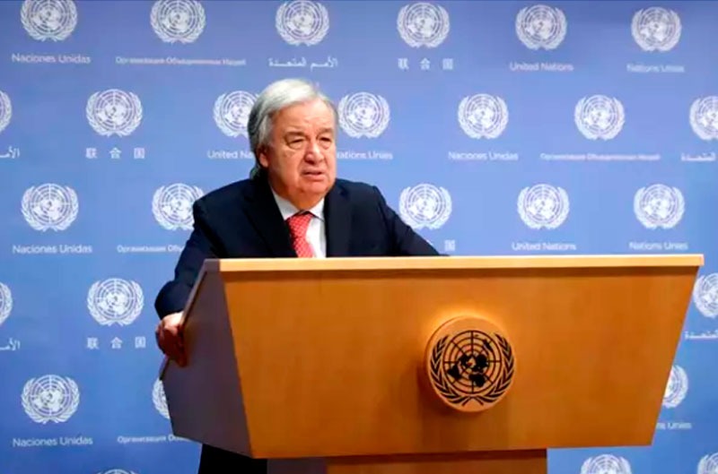 Guterres llama a líderes mundiales a priorizar a las personas y al planeta en 2026