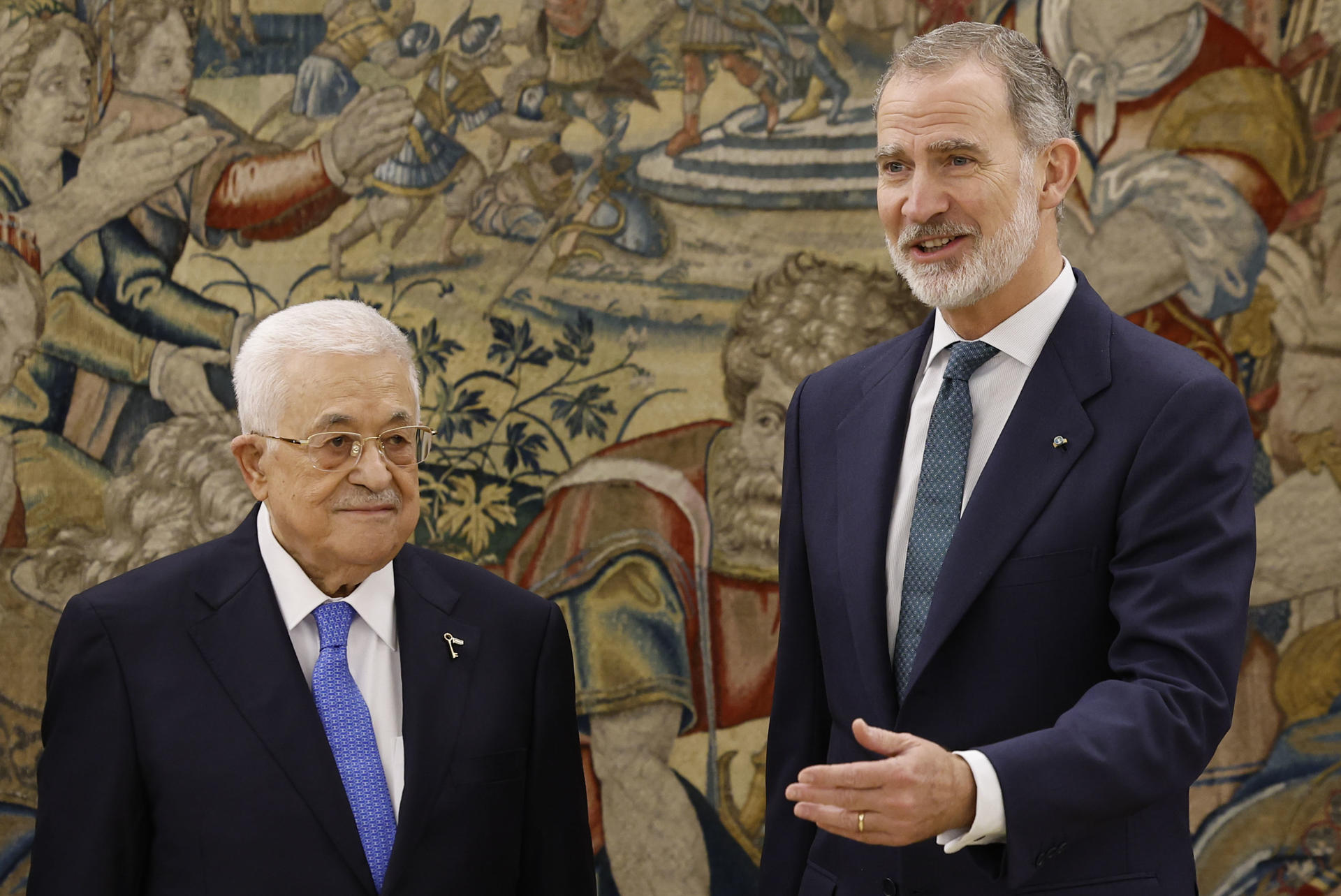 Felipe VI recibe a Abás en segunda visita tras reconocimiento del Estado palestino