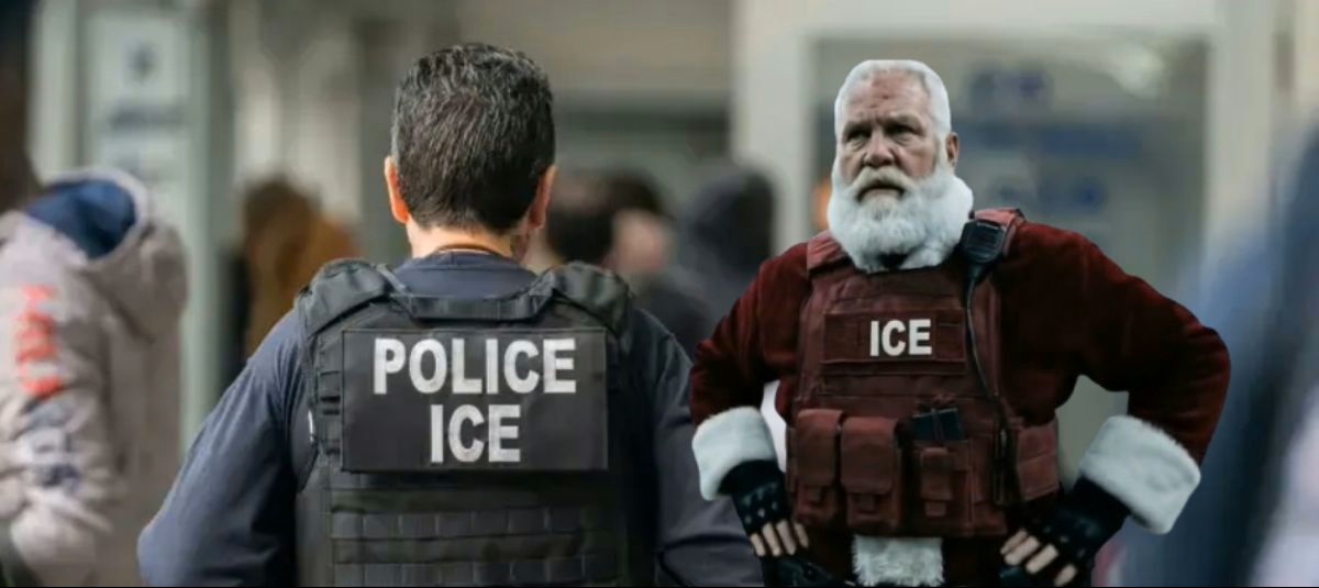 Santa se convirtió en agente ICE y apareció deportando migrantes en EE UU
