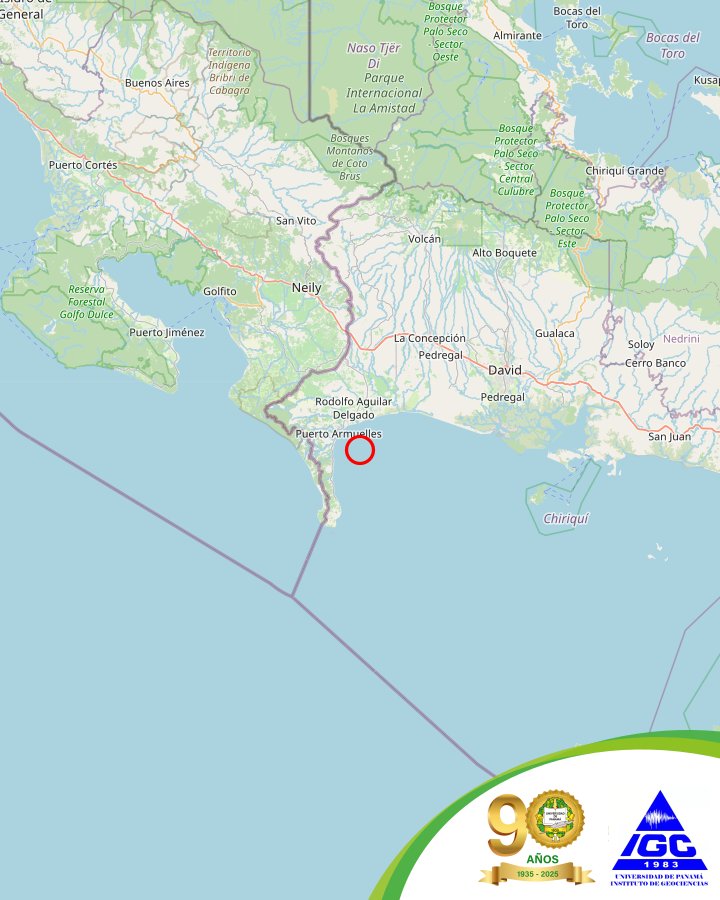 Sismo de magnitud 5.1 sacude frontera entre Panamá y Costa Rica