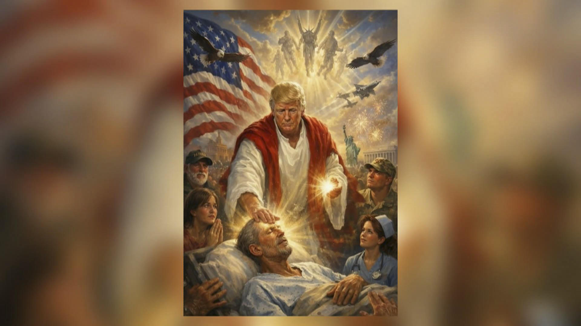 Trump defiende su imagen representado como Jesús y dice que no se disculpará con el Papa