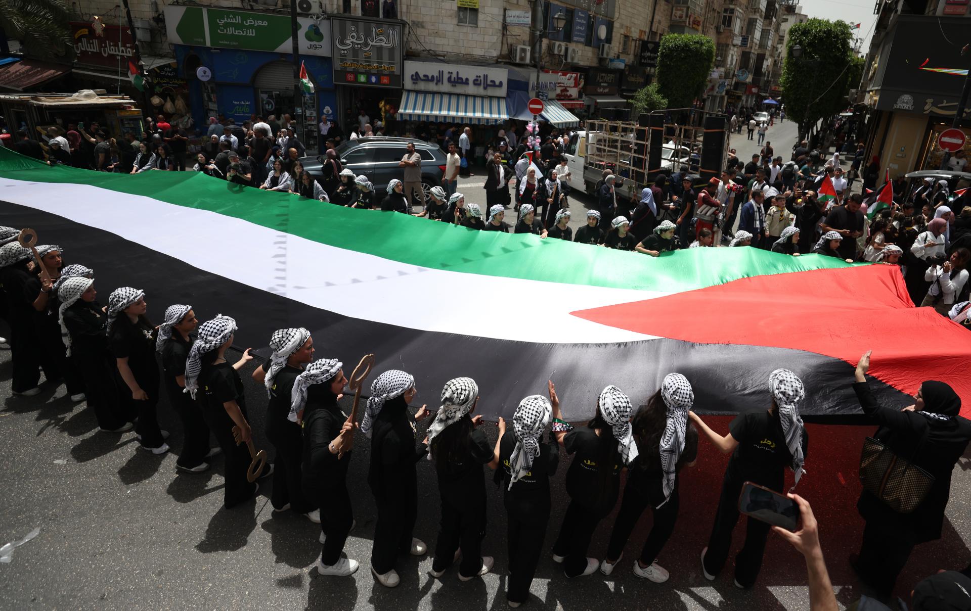 Palestinos reclaman en Cisjordania que tienen 78 años esperando por “un Estado propio"