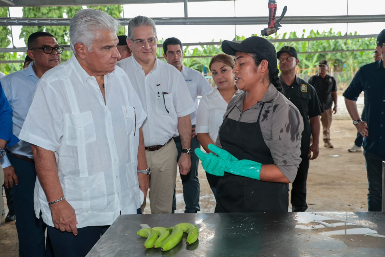 Presidente Mulino recorre operaciones de Chiquita, reactivando las exportaciones de banano desde Bocas del Toro