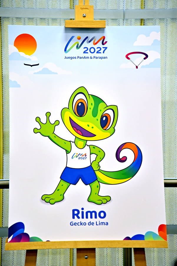 Gecko la mascota de los Juegos Panamericanos de Lima 2027