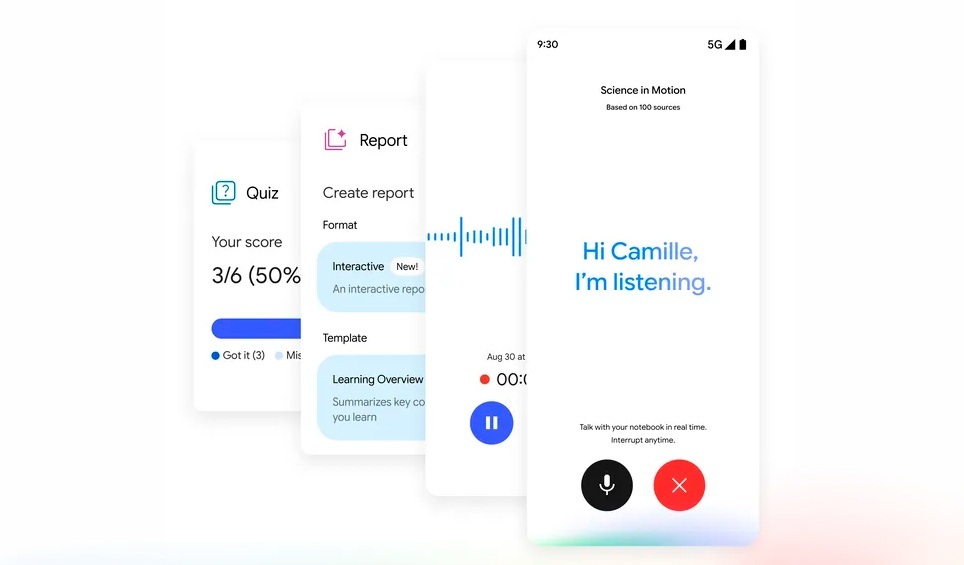 Gemini Notebook estrena conversaciones con la IA en tiempo real y una grabadora de voz, en casi 100 idiomas