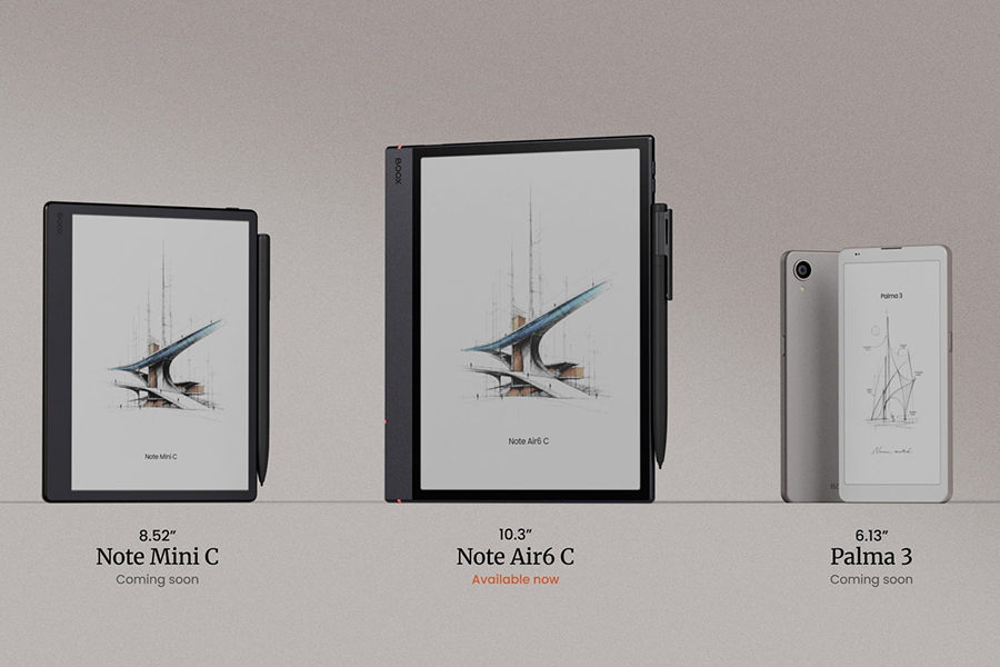 BOOX actualiza sus cuadernos digitales de tinta electrónica con Note Air6 C, Note Mini C y Palma 3