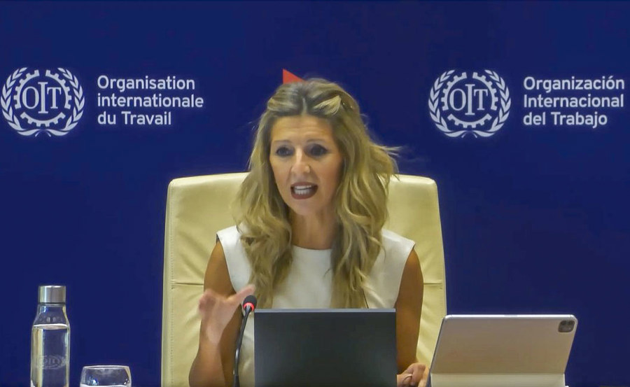 Yolanda Díaz se presenta ante la OIT como la candidata capaz de salvar esta institución