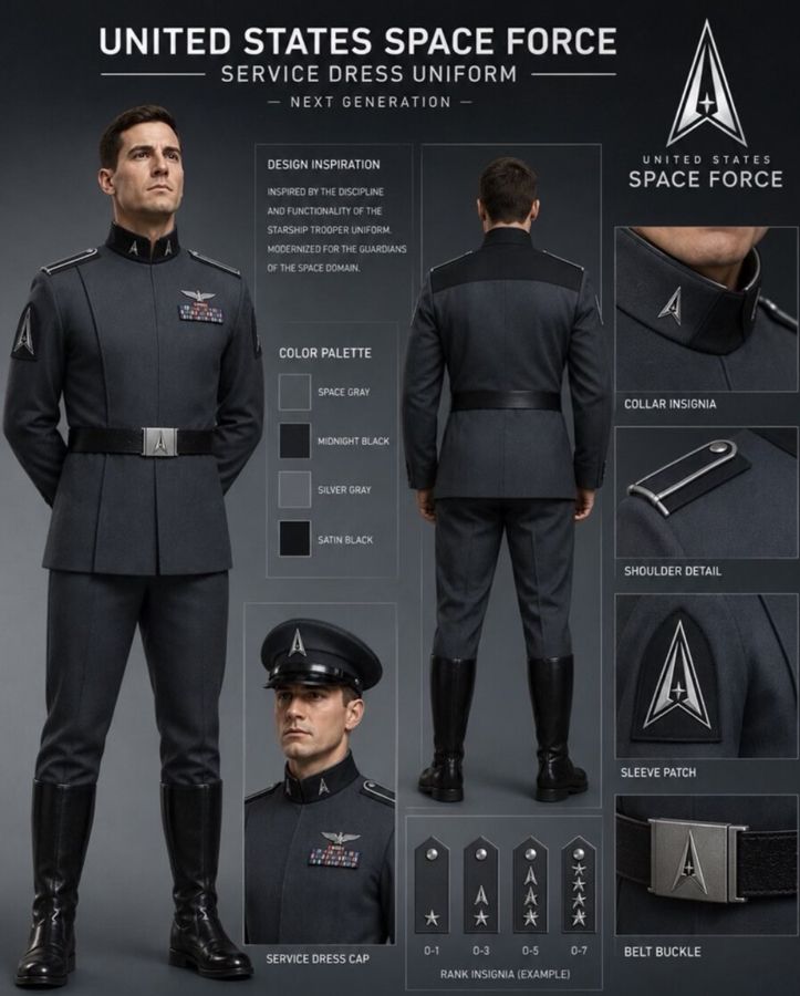 Trump propone para la Fuerza Espacial un uniforme inspirado en una sátira del fascismo