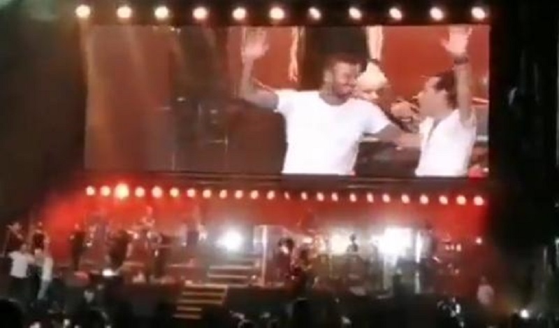 David Beckham estuvo en el concierto de Marc Anthony en Juan Díaz