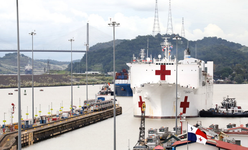Buque hospital de la Marina estadounidense vuelve a Panamá el 1 de agosto