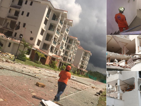 Sinaproc realiza evaluación de los edificios afectados por explosión en Costa Sur
