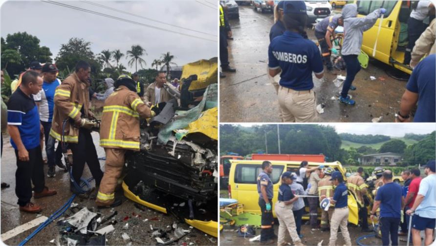 Un atrapado y otros tres heridos tras triple colisión en Capira