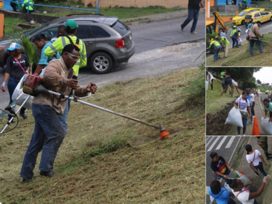 Alcalde Carrasquilla participa en jornada de limpieza en San Miguelito