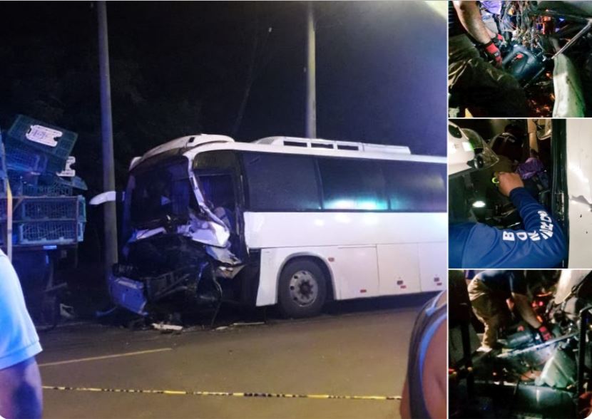 Un muerto por accidente entre bus y camión en Nueva Esperanza de Pacora