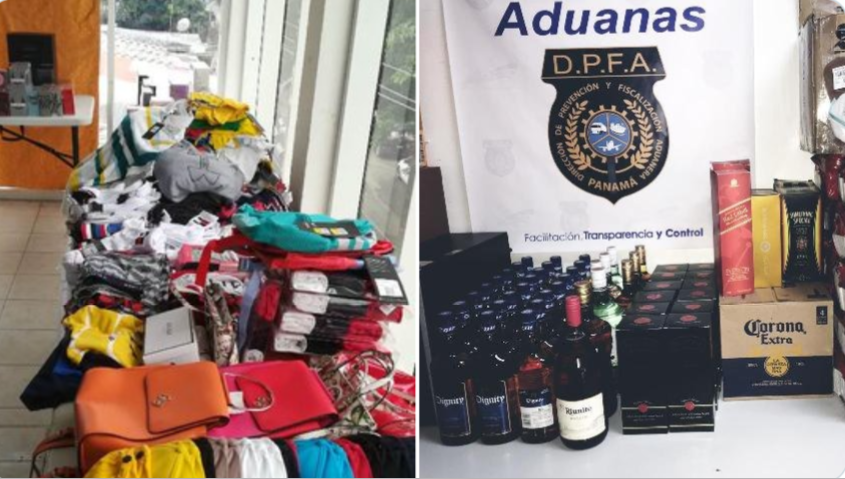 Aduanas retiene cigarrillos, licor y ropa de presunto contrabando en Bocas
