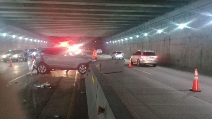 ENA habilita un solo carril en túnel del Corredor Sur tras colisión múltiple