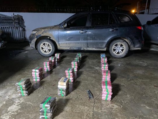Incautan 79 paquetes de presunta droga en Las Garzas y detienen a un gobernador