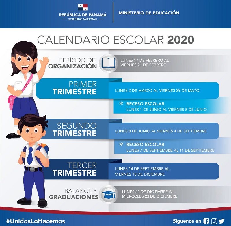 Calendario Escolar 2020 iniciará el lunes 2 de marzo