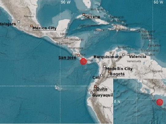 Se registra sismo de de 5.2 de magnitud en Chiriquí