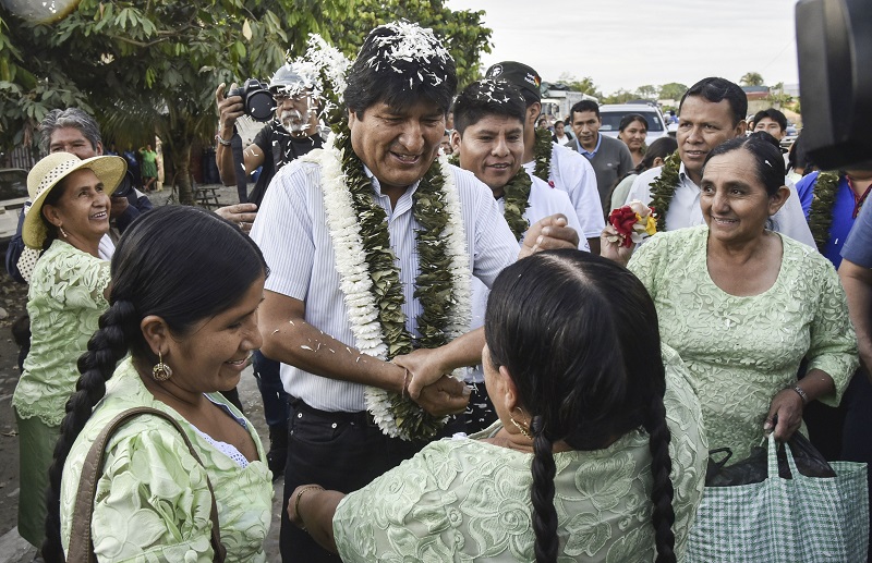 Evo Morales con ventaja de votos para la presidencia de Bolivia
