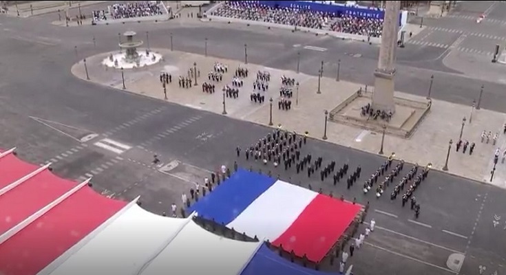 Francia celebra el 14 de julio en "versión covid" con homenaje a militares y personal sanitario