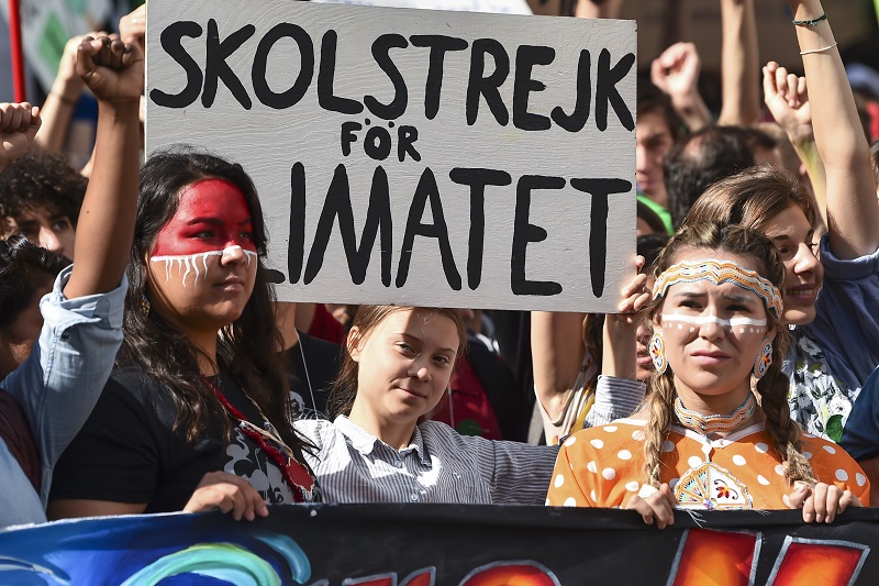 Greta Thunberg lidera gigante manifestación por el clima en Montreal