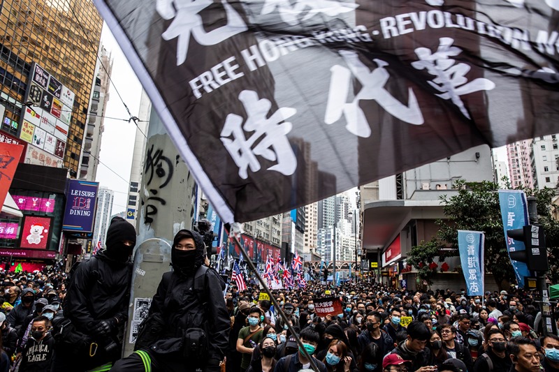 Hong Kong entra en 2020 con una masiva manifestación prodemocracia
