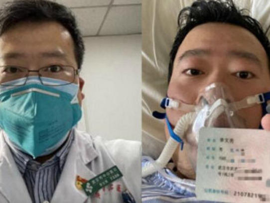 Médico chino que alertó del coronavirus está vivo, pero en estado crítico