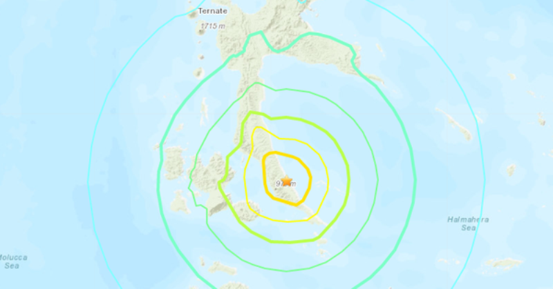 Fuerte terremoto de magnitud 7,3 sacude islas Molucas en Indonesia