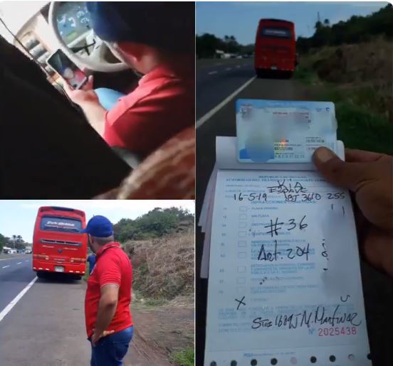 Chófer de bus de Aguadulce que hizo videollamada es sancionado por la Policía