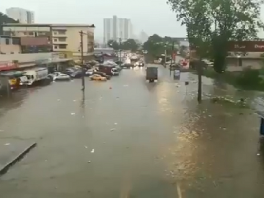 Vías inundadas y árboles caídos por tormenta en Ciudad de Panamá