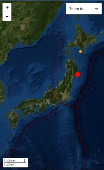 Sismo de magnitud 6,4 frente a las costas de Japón